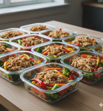 marmita fitness saudável com frango grelhado, legumes e batatas rústicas