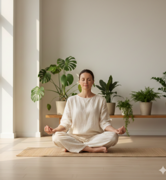 Conexão corpo e mente através da meditação e movimento físico para melhorar a clareza mental