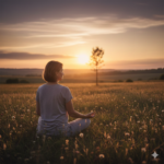 Pessoa contemplando a natureza representando o poder de estar presente e viver o momento com atenção plena