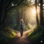 Pessoa caminhando em trilha dividida simbolizando mudança de hábitos e escolhas conscientes