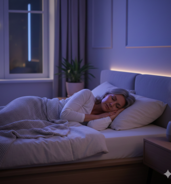 Importância do sono para saúde mental representada por pessoa dormindo tranquilamente em ambiente relaxante